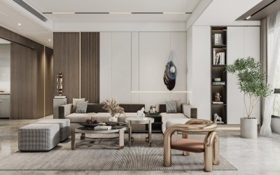 现代客餐厅3D模型下载